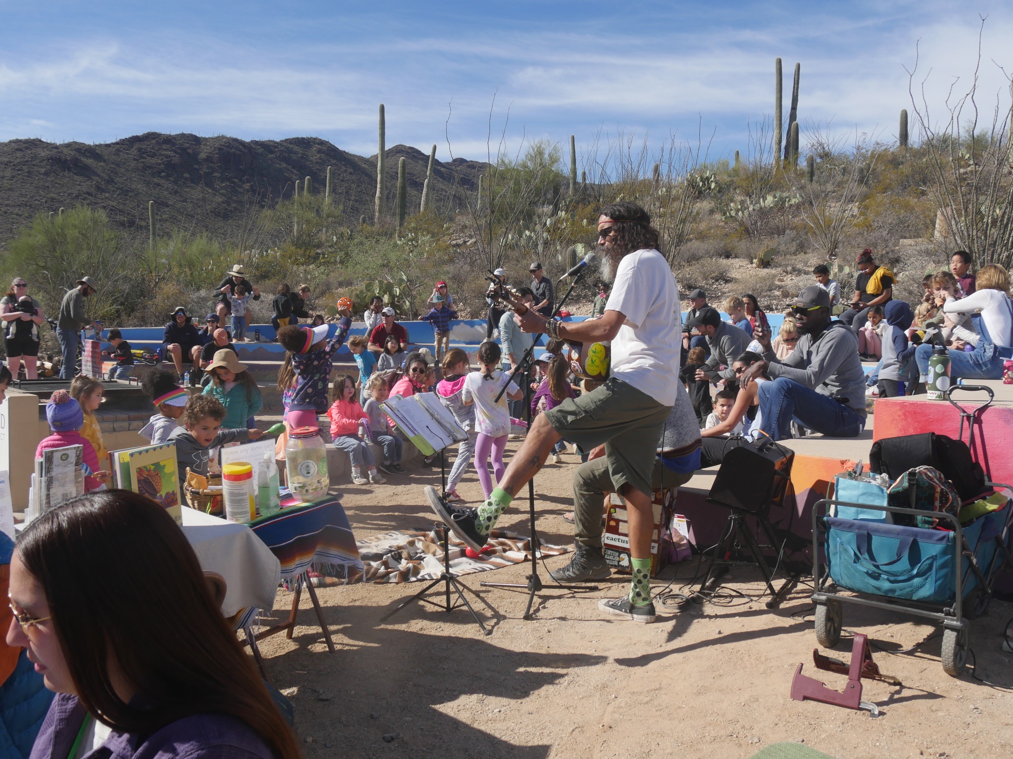 Mr. Nature performs at Preschool Family Nature Day