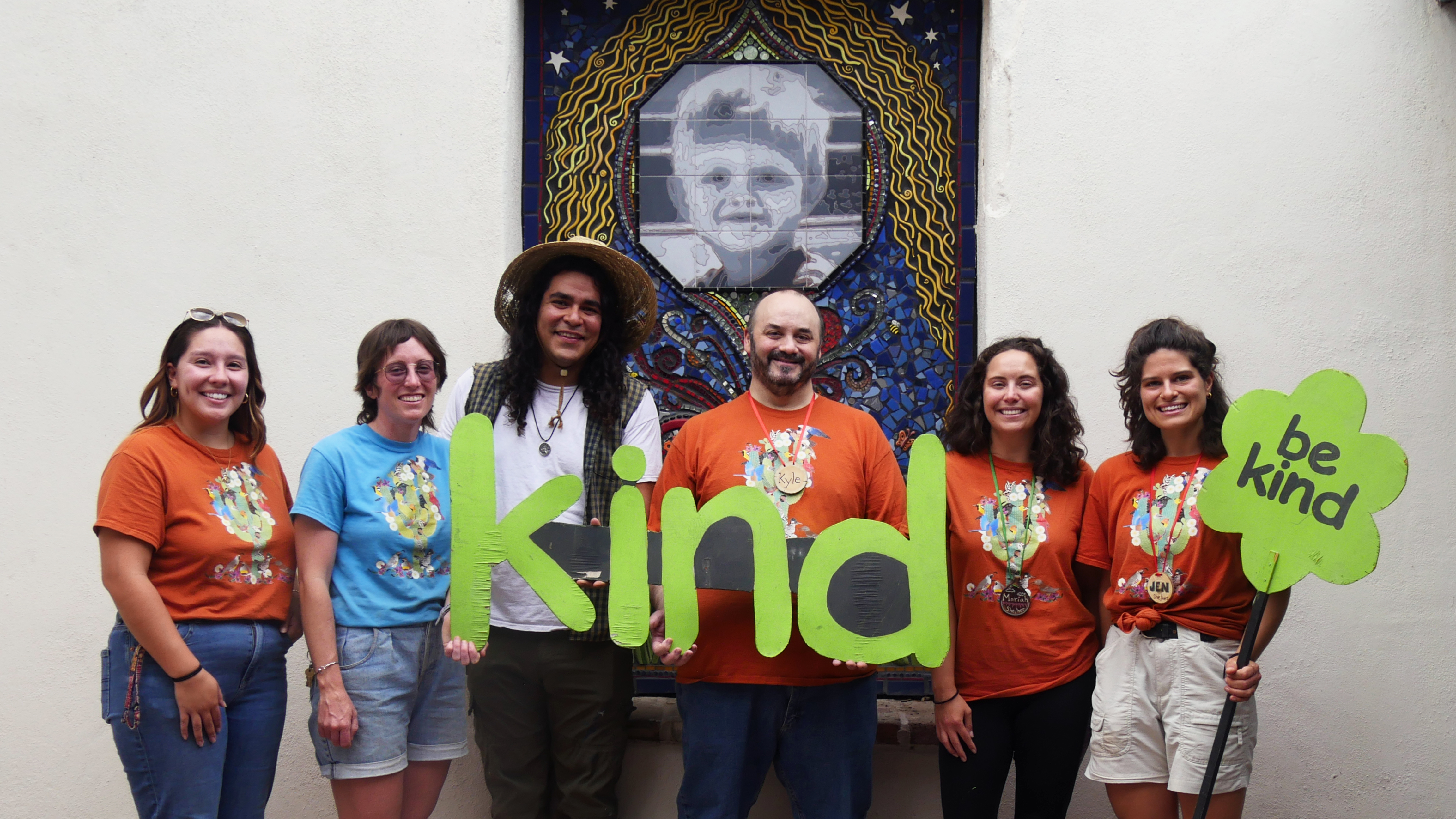 Cooper team (from left to right) Alexianne, Brittne, Isaac, Kyle, Mariah, and Jen at the Ben's Bells studio for Camp Kind