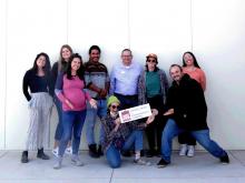 Camp Cooper staff posed for a fun group photo after our tour of the Bayer greenhouse.